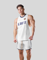 Color Rib Drop Tanktop - White