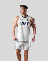 Color Rib Drop Tanktop - White