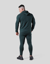 One Line Stretch Zip-Up Hoodie - Green