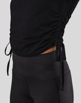 LÝFT × atmos pink Shirring Logo Tops - Black