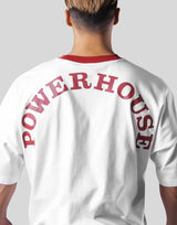 LÝFT × Power House Gym Logo Wide Shoulder Big T-Shirt - White