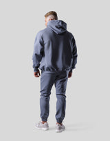 Logo Stitch Oversize Sweat Hoodie - L.Navy