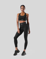 Woven Label Double Cross Strap Bratop - Black