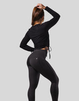 LÝFT × atmos pink Shirring Logo Tops - Black