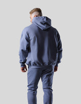 Logo Stitch Oversize Sweat Hoodie - L.Navy