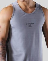 Back Mesh Pattern Stretch Tanktop - Grey