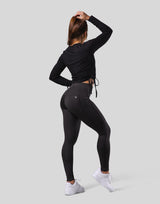 LÝFT × atmos pink Shirring Logo Tops - Black