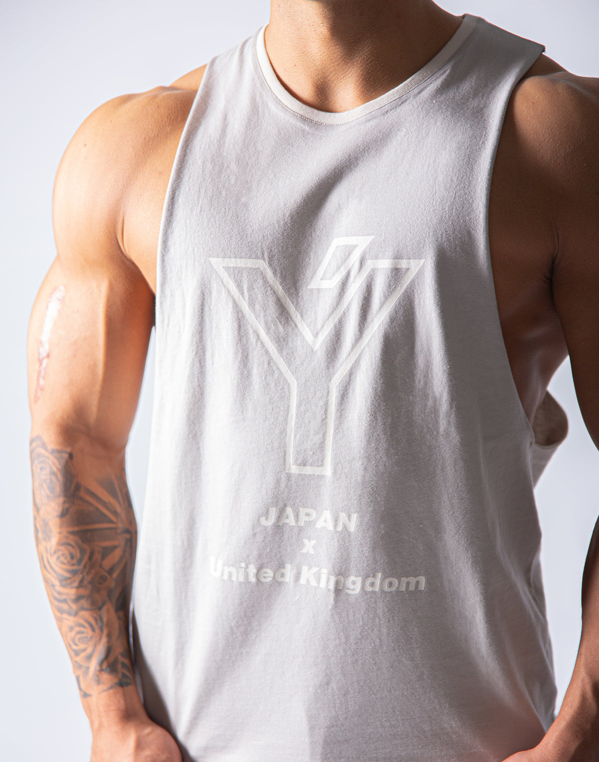 Drop Shoulder Tanktop - Gray Ahs