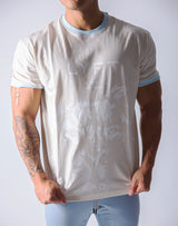 Big Size Lion T-Shirt - Ivory / White