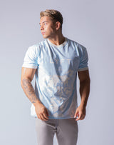Big Size Lion T-Shirt - L.Blue