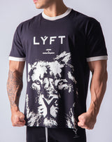 Big Size Lion T-Shirt - Black