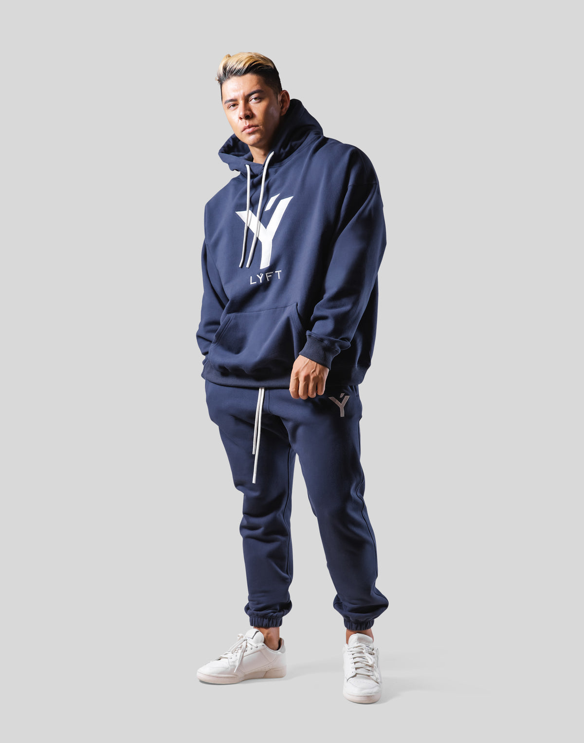 Big Y Oversize Stretch Sweat Hoodie - Navy