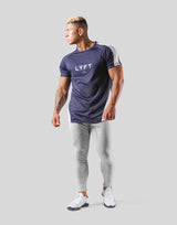 Side Mesh Stretch T-Shirt - Navy
