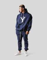 Big Y Oversize Stretch Sweat Hoodie - Navy