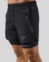 2Way Active Shorts / With Leggings 2 - Black
