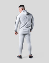 One Line Stretch Zip-Up Hoodie - Grey