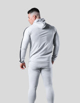 One Line Stretch Zip-Up Hoodie - Grey