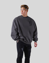 Old English Extra Wide Crewneck Sweat - Ash