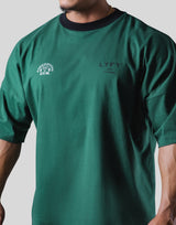 LÝFT × Power House Gym Logo Wide Shoulder Big T-Shirt - Green