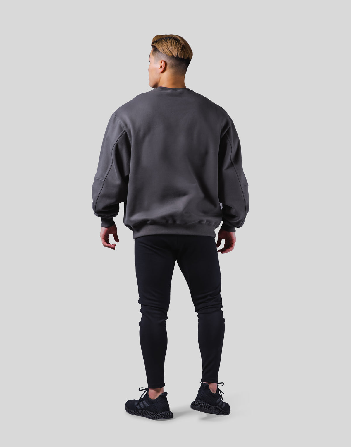 Old English Extra Wide Crewneck Sweat - Ash