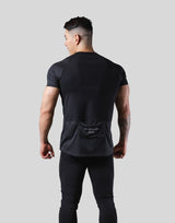 Pocketable Stretch Mesh T-Shirt - Black
