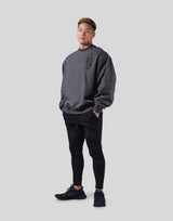 Old English Extra Wide Crewneck Sweat - Ash
