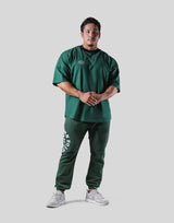 LÝFT × Power House Gym Logo Wide Shoulder Big T-Shirt - Green