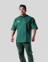 LÝFT × Power House Gym Logo Wide Shoulder Big T-Shirt - Green