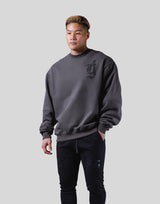 Old English Extra Wide Crewneck Sweat - Ash