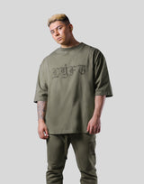 Old English Extra Big T-Shirt - Olive