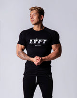 Sportec Slim Fit T-Shirts / Black / White / Smoky Blue