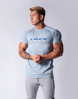 Sportec Slim Fit T-Shirts / Black / White / Smoky Blue