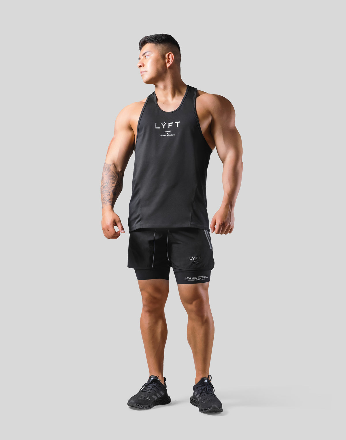 Back Mesh Training Tanktop - Black