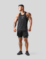 Back Mesh Training Tanktop - Black