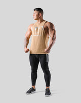 Standard Logo Vintage Drop Shoulder Tanktop - Beige