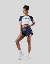 Cropped Raglan T-Shirt - Navy
