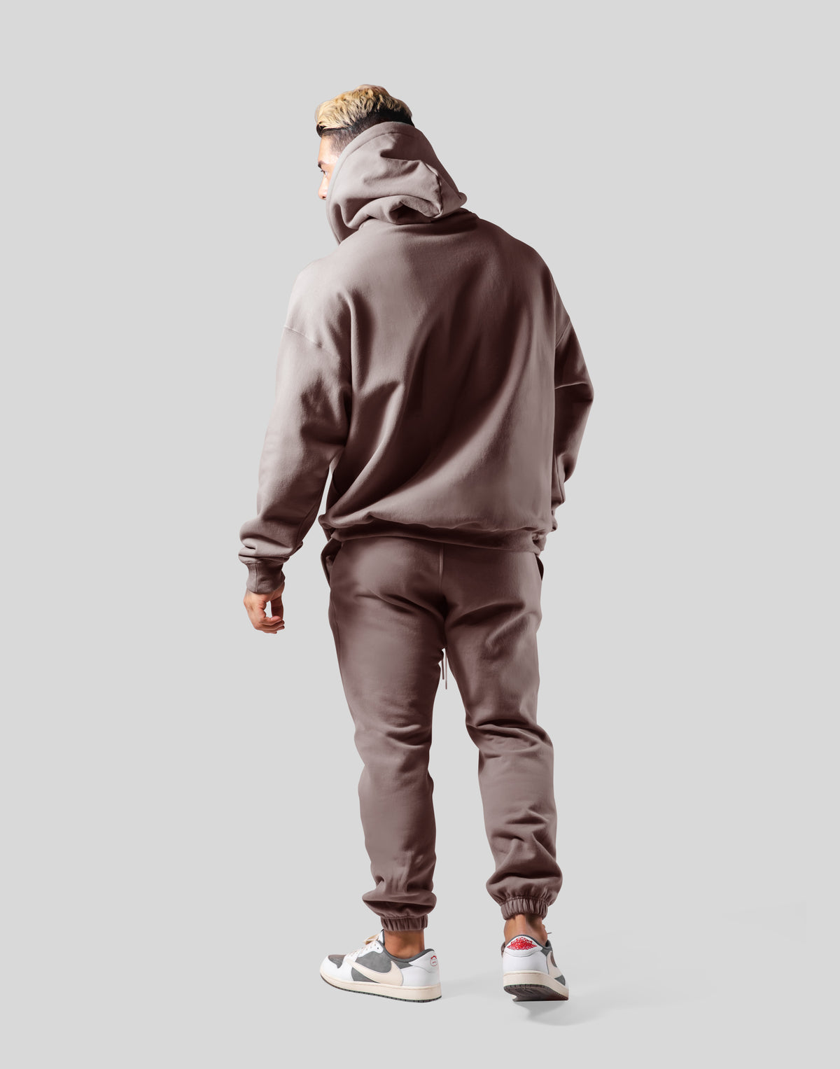 Big Y Oversize Stretch Sweat Hoodie - Beige