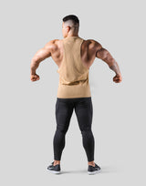 Standard Logo Vintage Drop Shoulder Tanktop - Beige