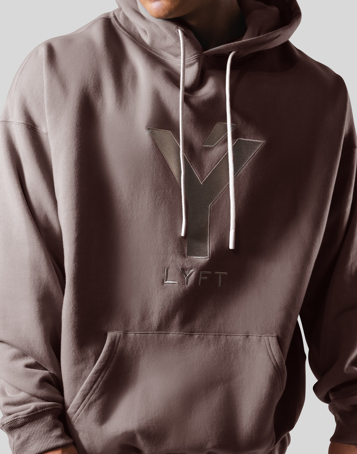 Big Y Oversize Stretch Sweat Hoodie - Beige