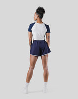 Cropped Raglan T-Shirt - Navy