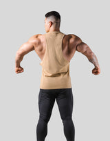 Standard Logo Vintage Drop Shoulder Tanktop - Beige