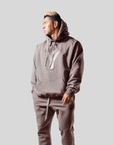 Big Y Oversize Stretch Sweat Hoodie - Beige