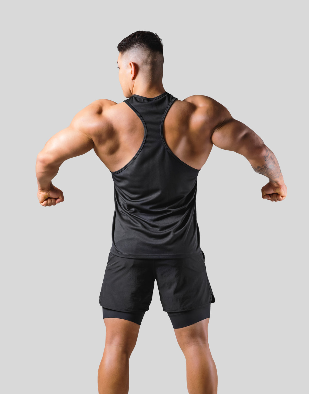 Back Mesh Training Tanktop - Black