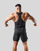 Back Mesh Training Tanktop - Black