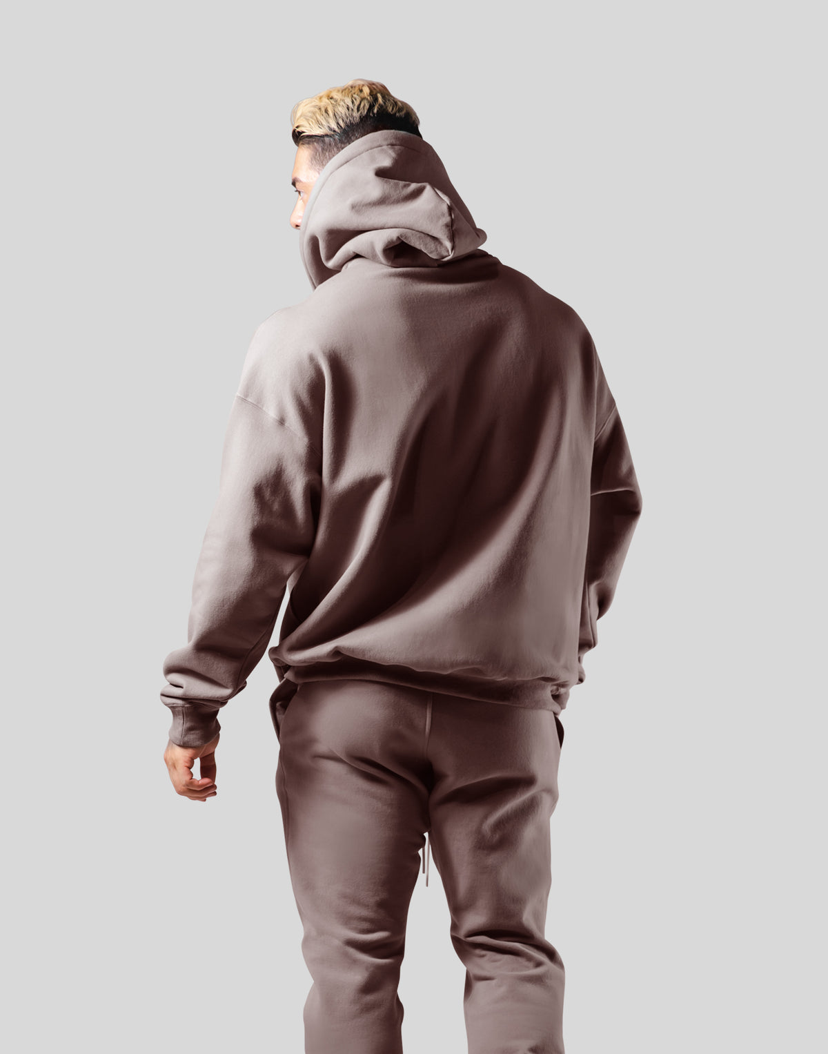 Big Y Oversize Stretch Sweat Hoodie - Beige