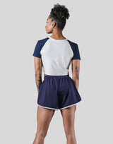 Cropped Raglan T-Shirt - Navy