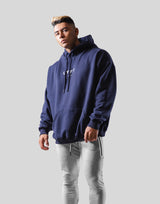 Flag Oversize Sweat Hoodie - Navy