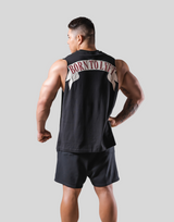 Back Arch Flag Drop Tanktop - Black