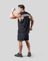 Back Arch Flag Drop Tanktop - Black