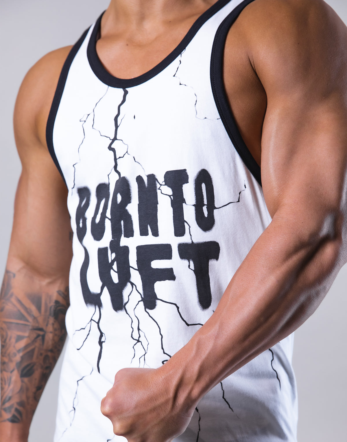Lightning Paint Training Tanktop - White